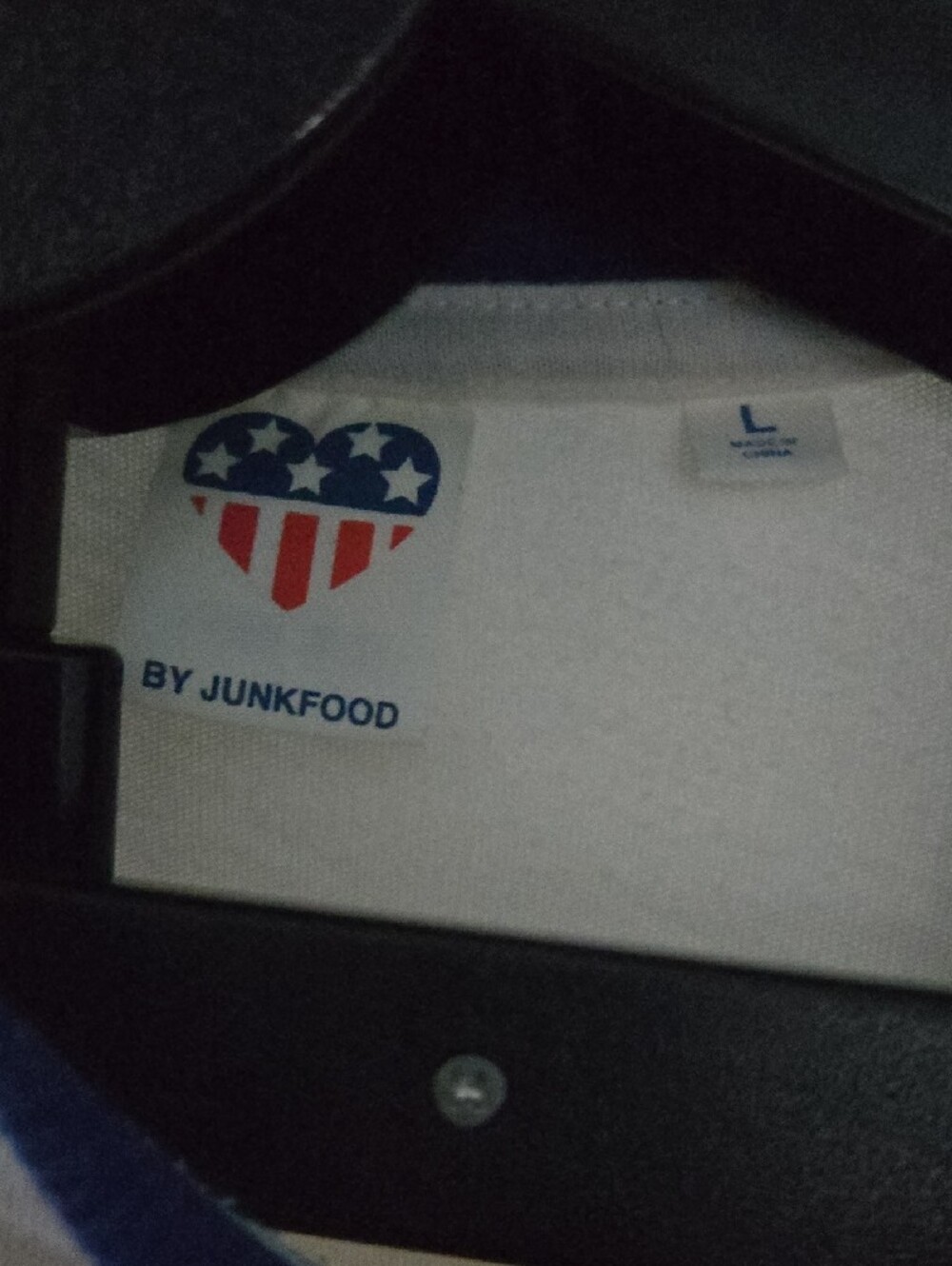 Junk Food Clothing White 'Blast Off' Graphic Tee with Blue And Yellow Trim - Picture 2 of 5